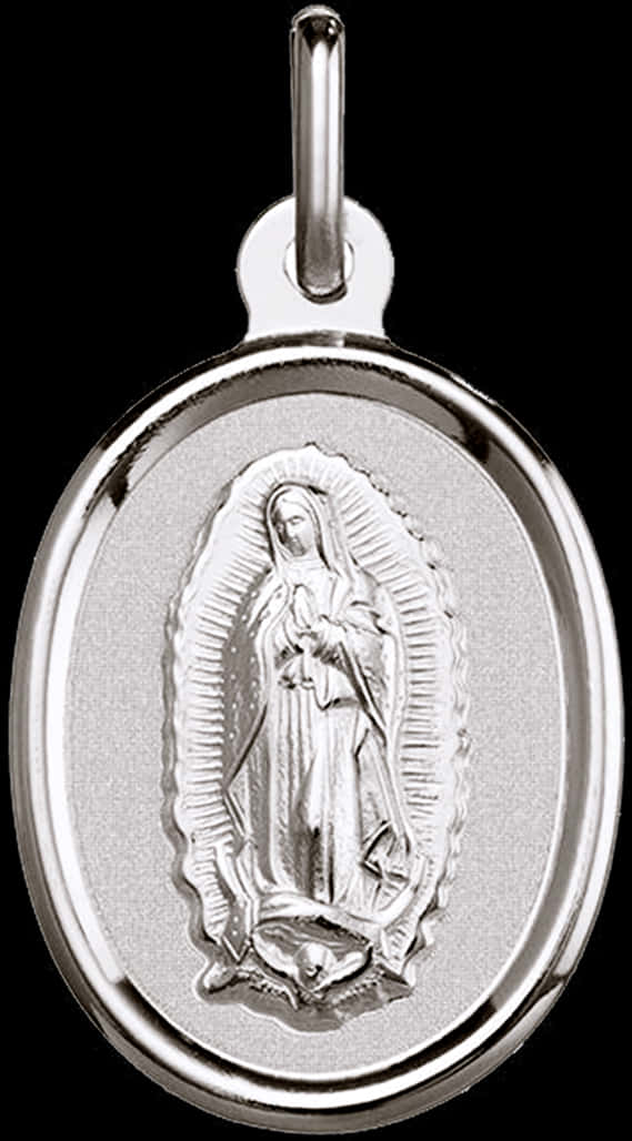 A Silver Medallion With A Picture Of A Woman
