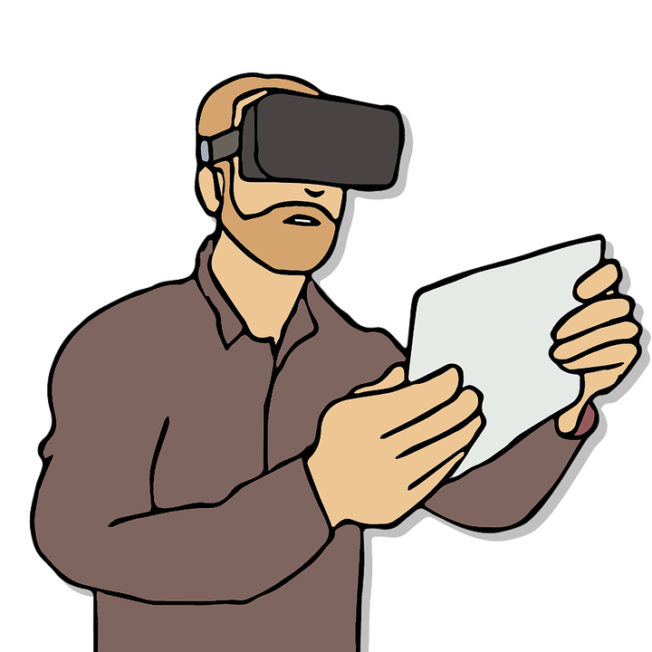 A Man Wearing A Virtual Reality Headset