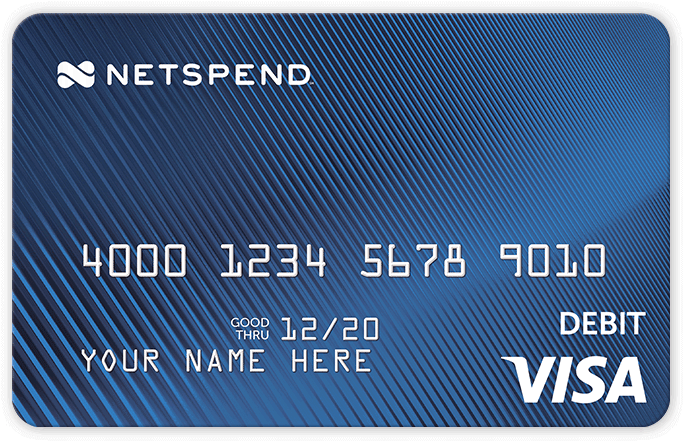 A Blue Credit Card With White Text