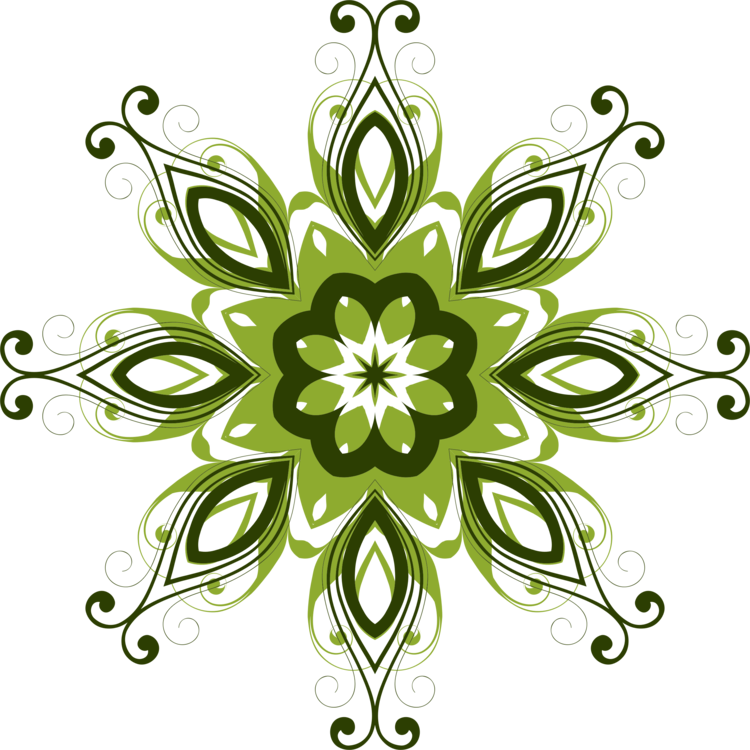 A Green And Black Mandala