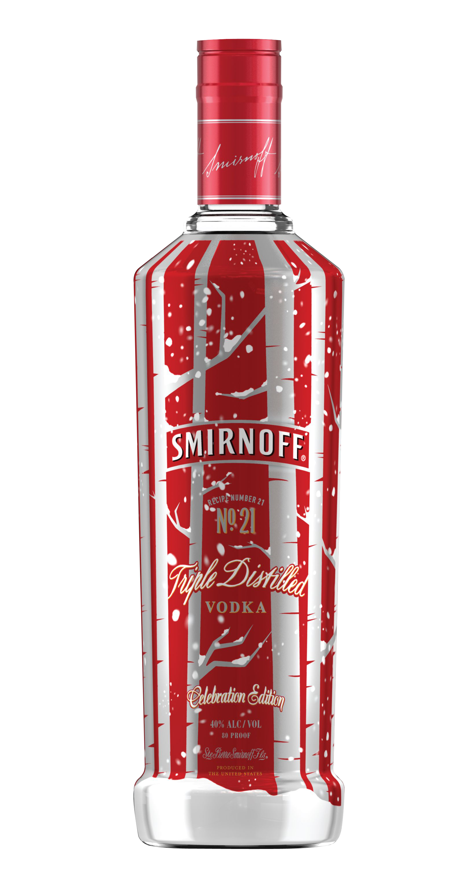 A Red And White Can Of Vodka
