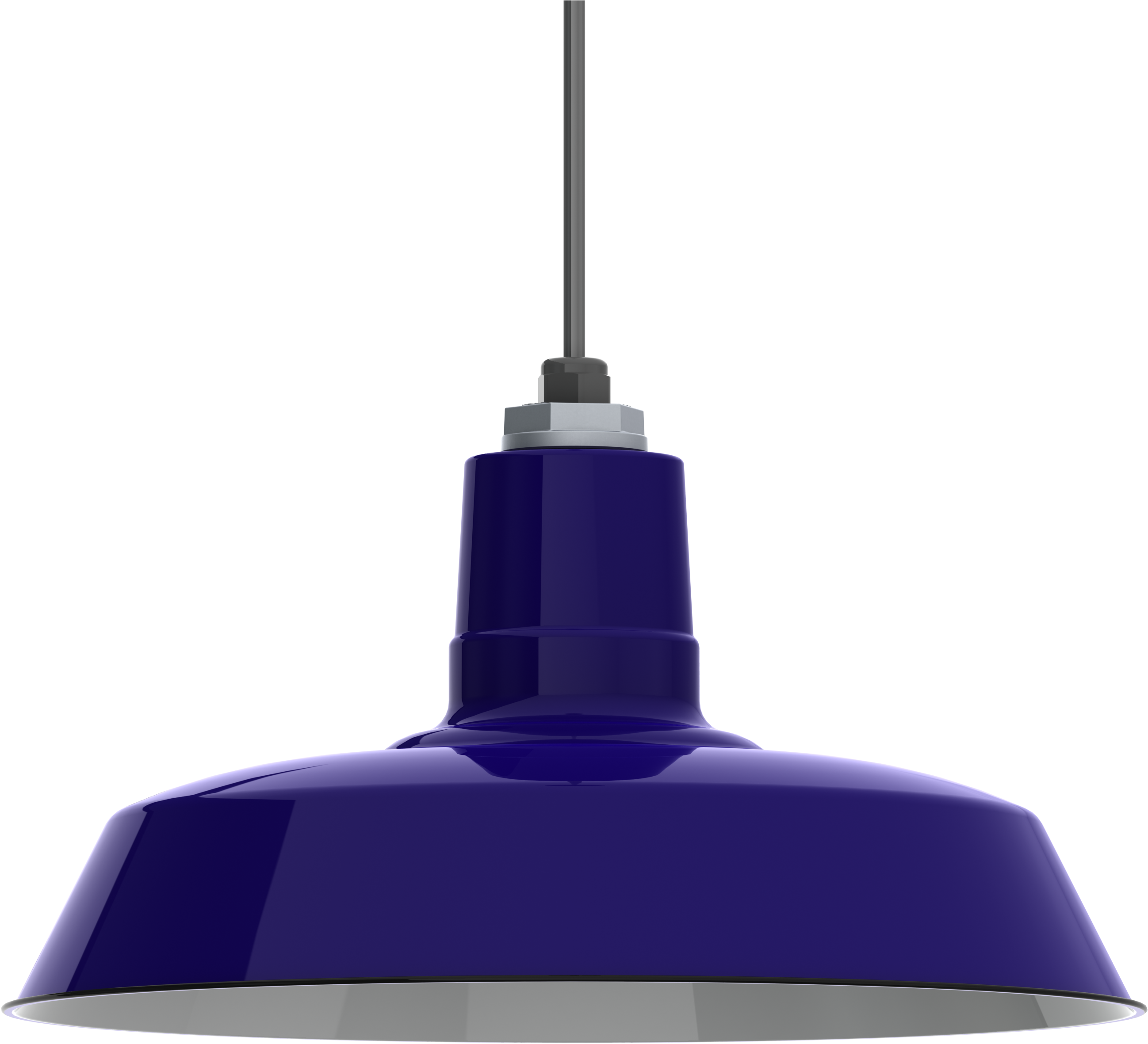 A Blue Light Fixture With A Black Background