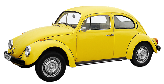 A Yellow Car With Black Background