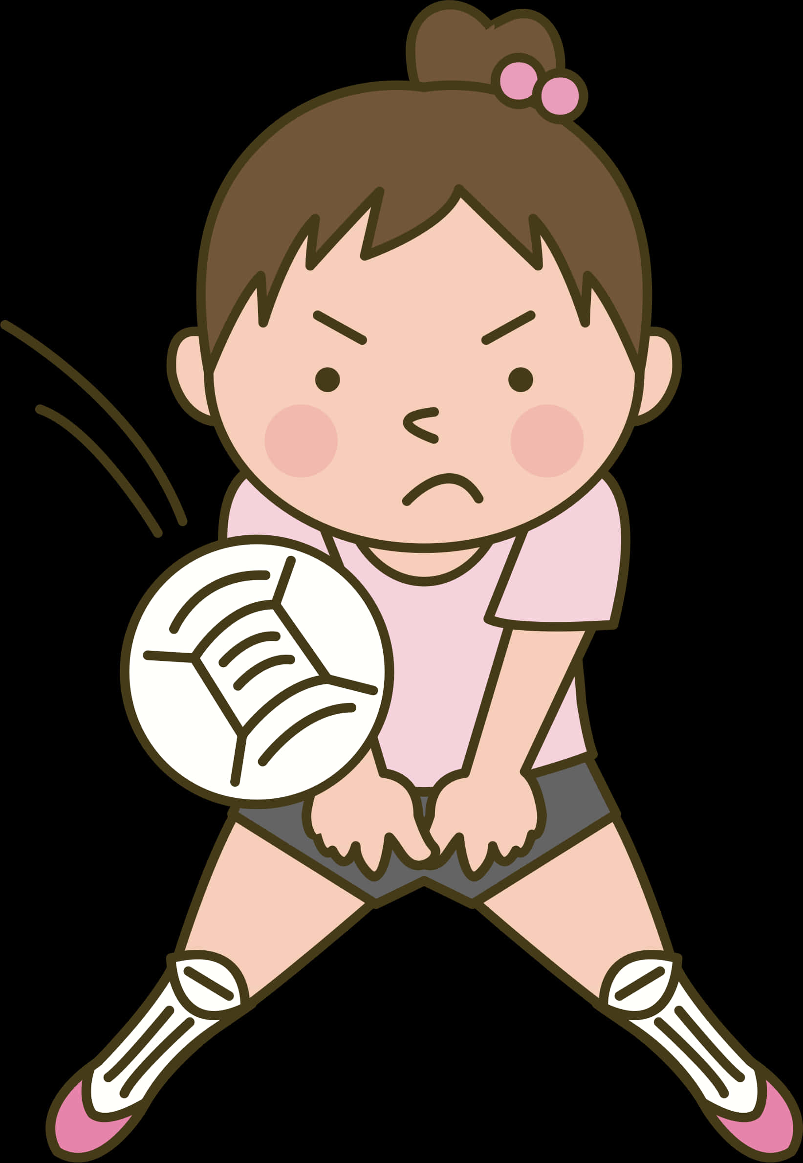 Volleyball Athlete Cartoon