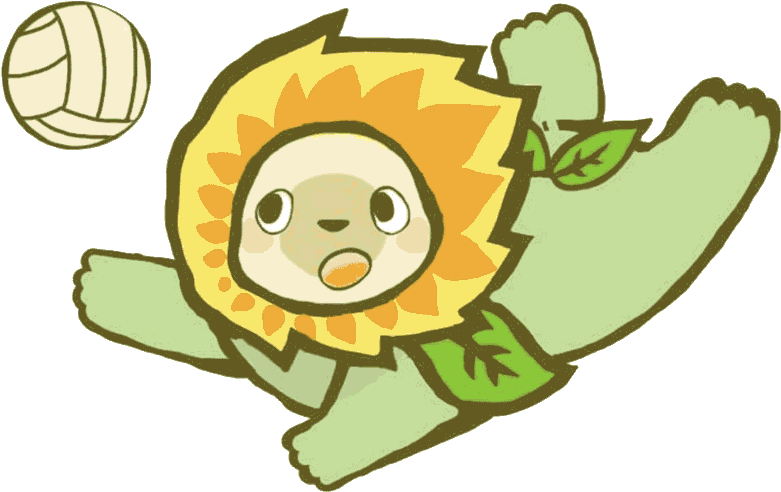 A Cartoon Lion With A Flower