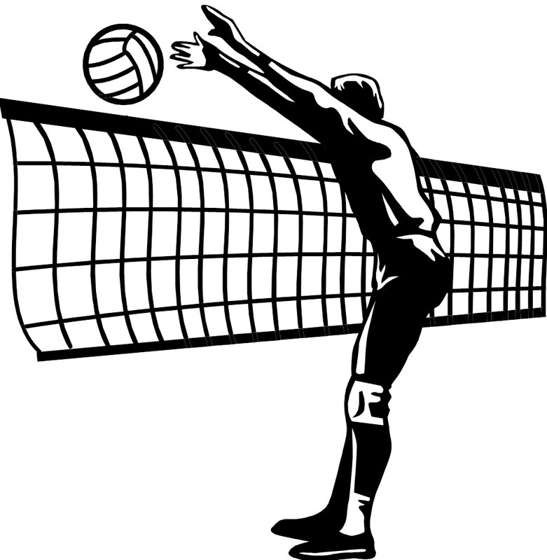 A Man Playing Volleyball With A Net