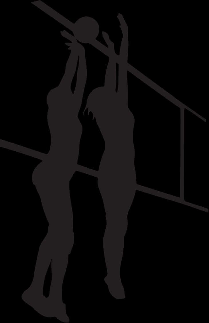 A Silhouette Of A Woman On A Bar