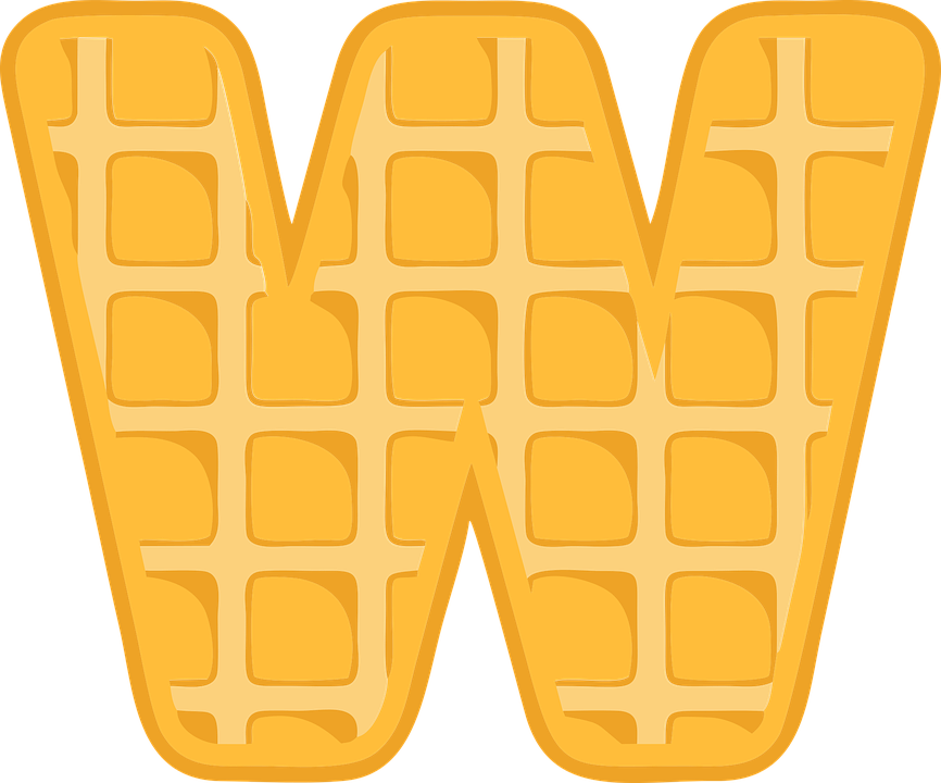 A Waffle With A Letter W