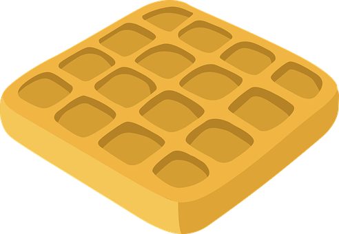 A Waffle With Many Square Holes