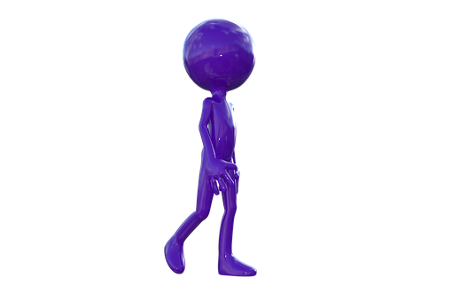 A Purple Figure With A Black Background