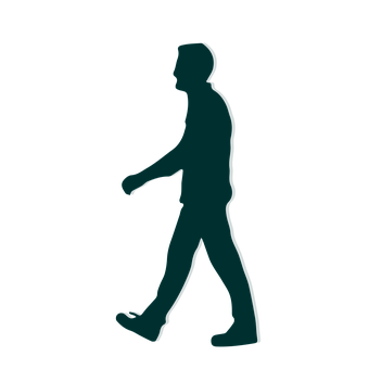 A Silhouette Of A Man Walking