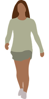 A Woman Walking In A Skirt