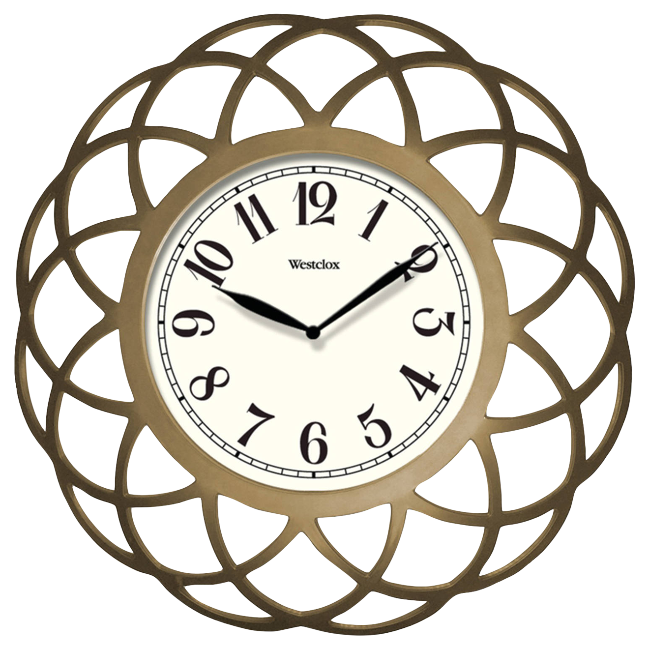 A Clock With A Gold Design