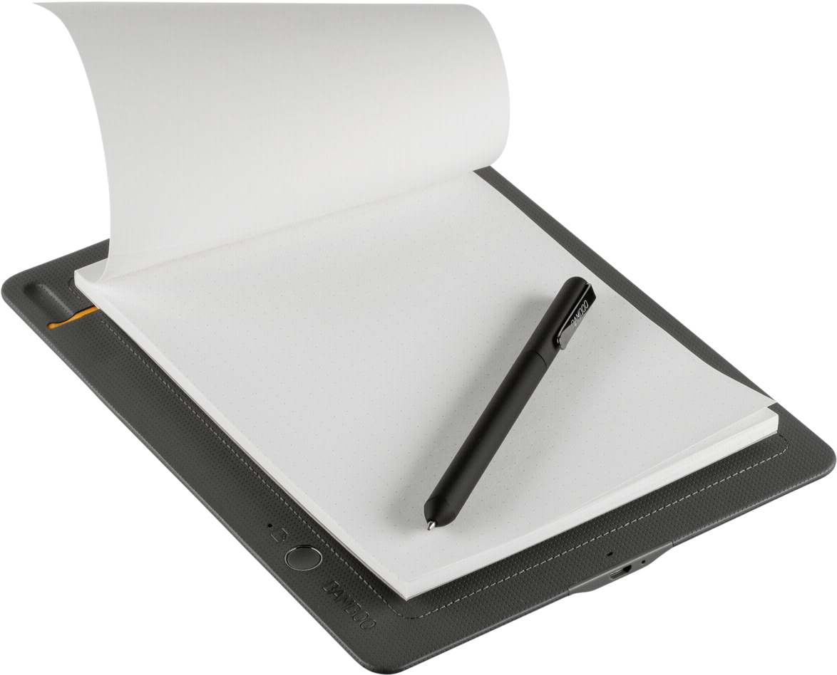 A Tablet With A Pen And A Paper