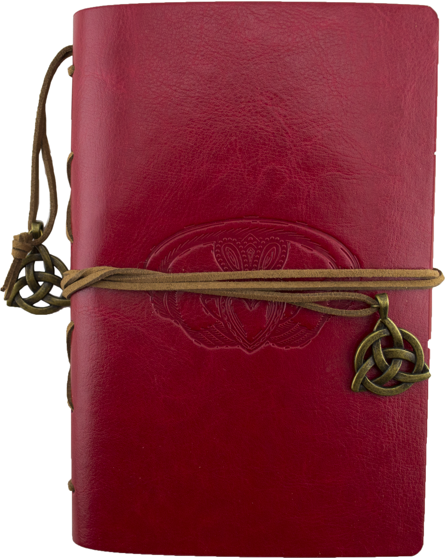 A Red Leather Book With A Knot