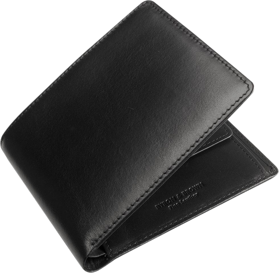 A Black Wallet With A Black Background