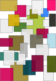 A Group Of Squares On A Black Background
