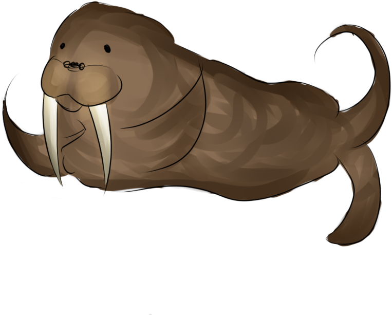 A Cartoon Of A Walrus