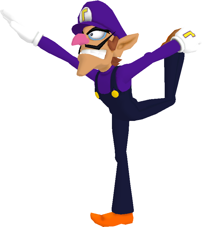 Waluigi Wii Fit Trainer, Hd Png Download