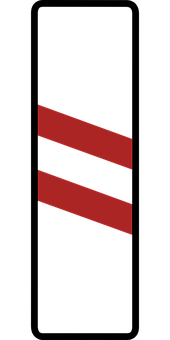A Red And Black Striped Logo