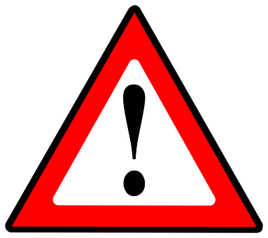A Red And White Triangle With A Black Exclamation Mark