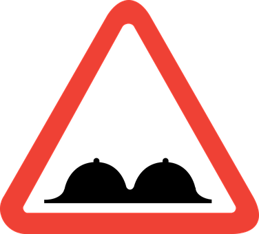 A Red Triangle On A Black Background