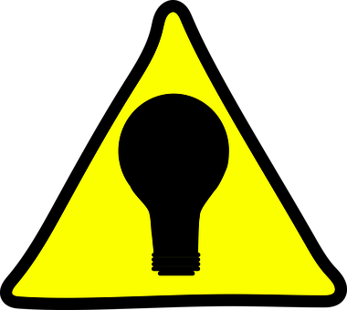 A Light Bulb In A Triangle