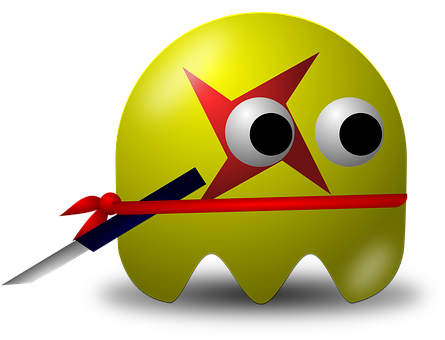 A Yellow Cartoon Character With Red Star And Blue Ribbon