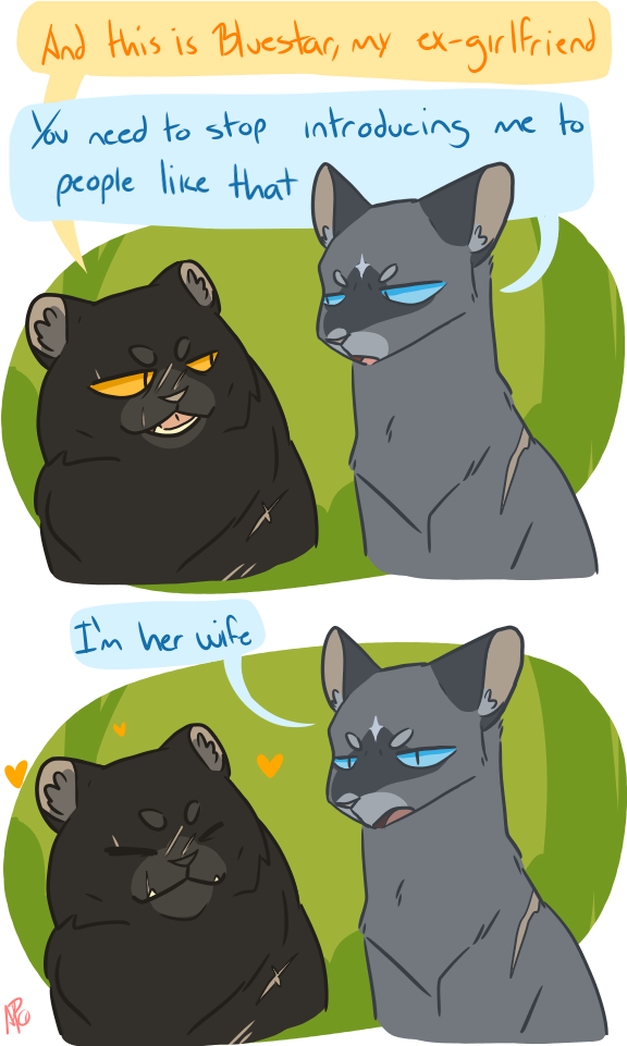 A Cartoon Of A Cat And A Black Cat