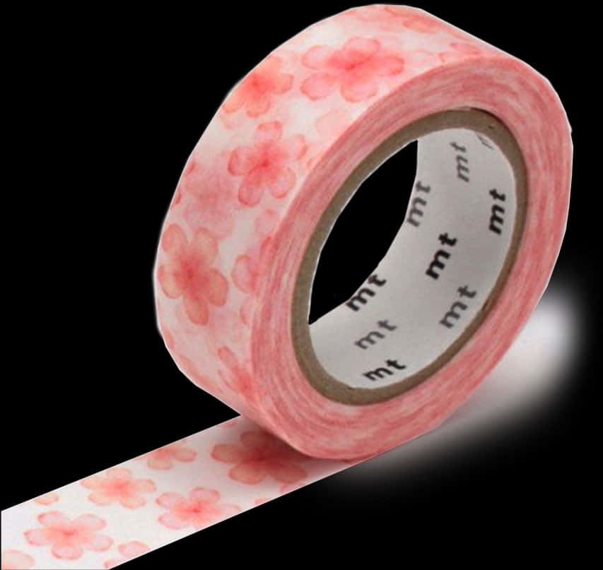A Roll Of Tape With Flowers On It