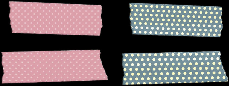 A Group Of Pieces Of Paper With White Polka Dots