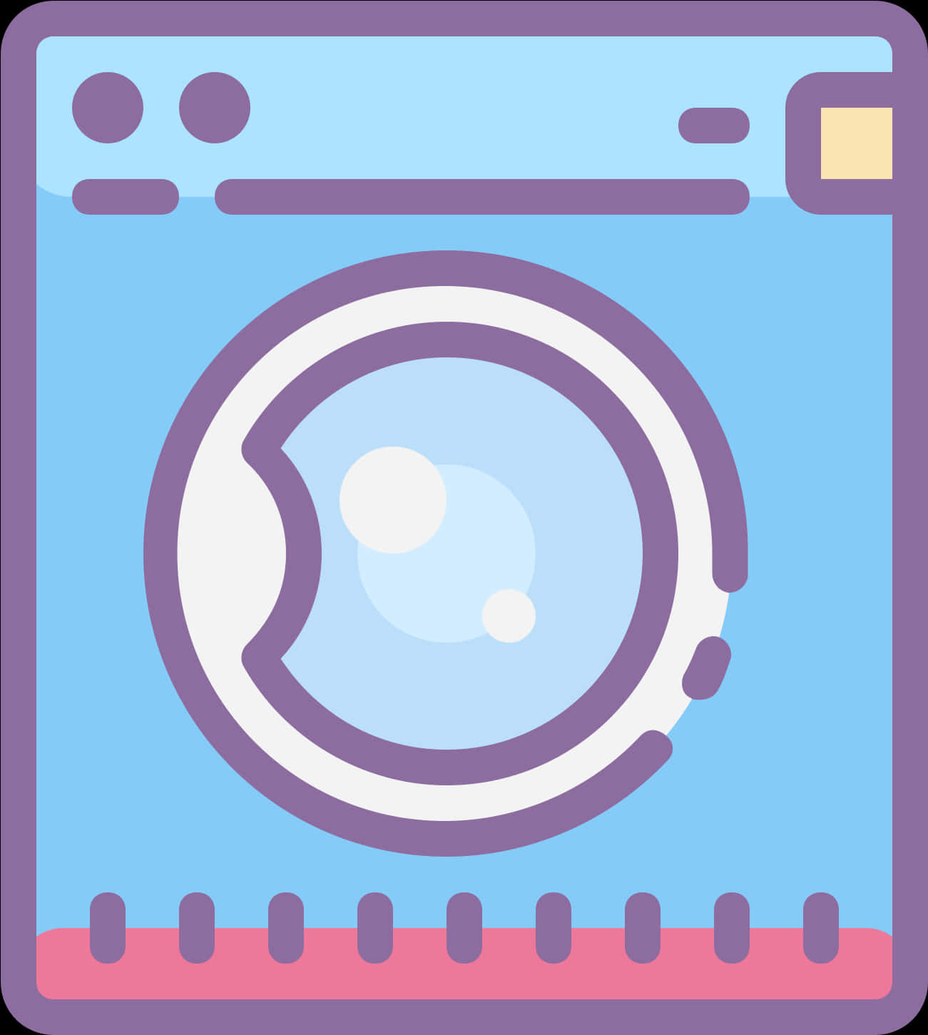 A Blue And Purple Washing Machine