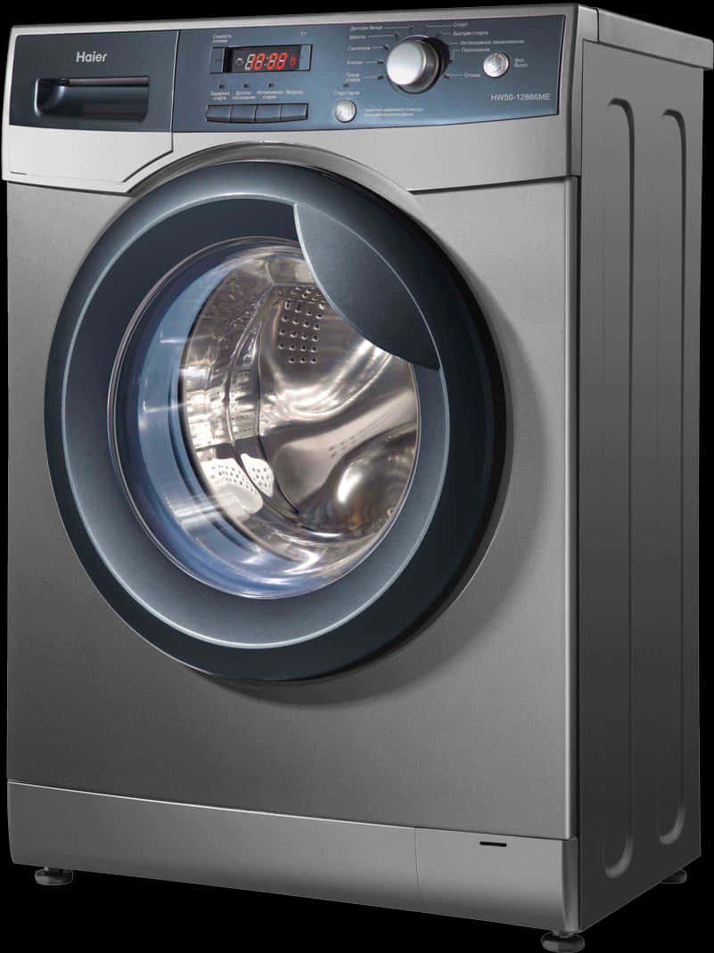 A Washing Machine With A Door Open