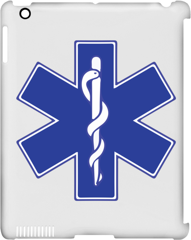 A Blue And White Symbol With A Snake On It