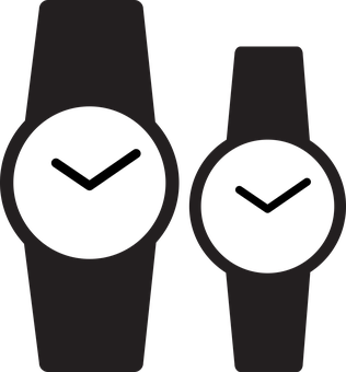 A Black And White Image Of A Couple Of Watches