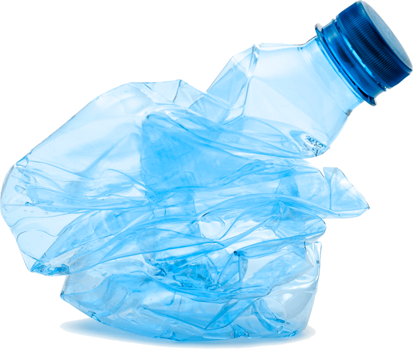 A Plastic Bottle With A Blue Cap