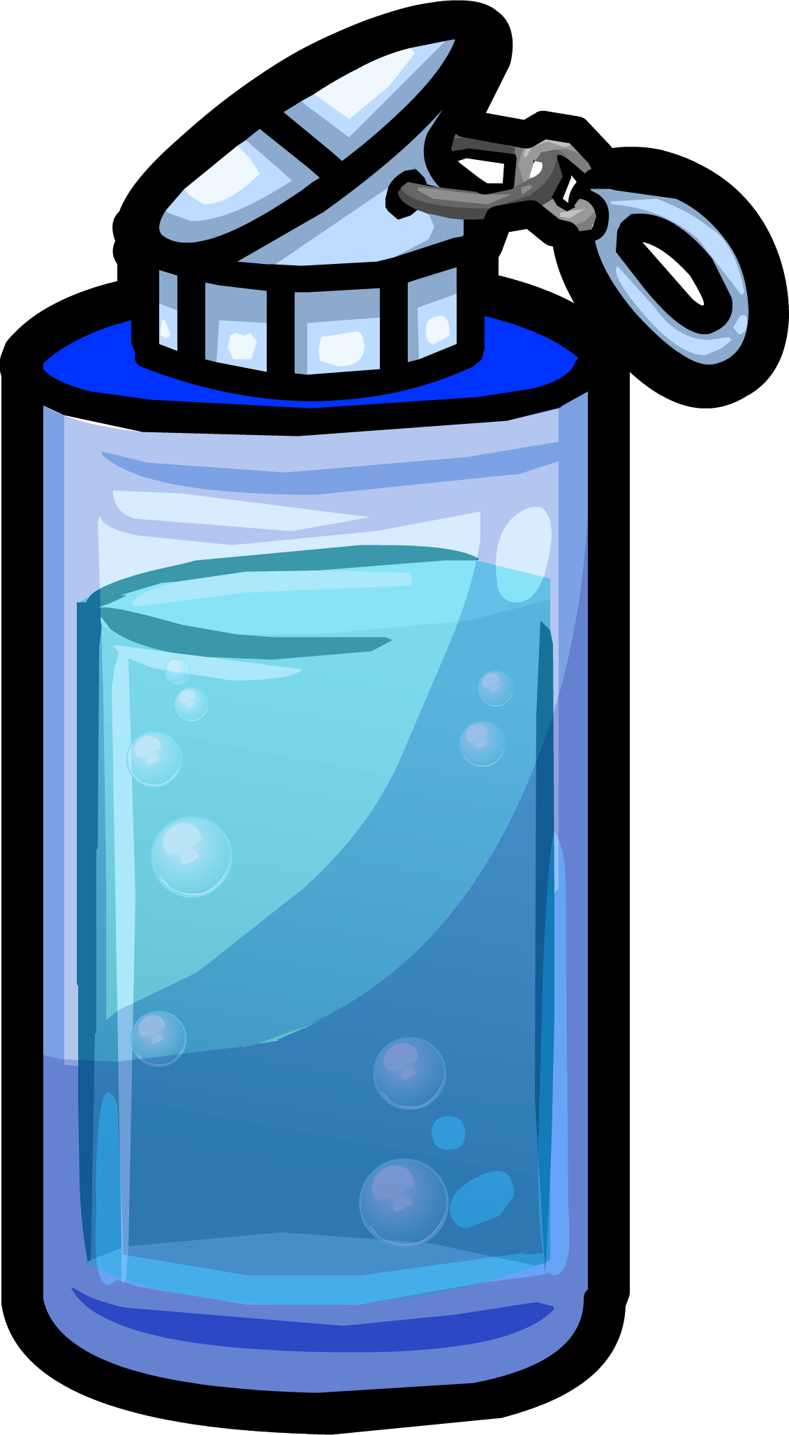 A Cartoon Of A Water Bottle