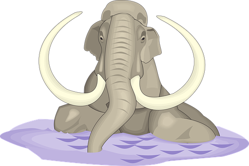 A Cartoon Of An Elephant With Tusks