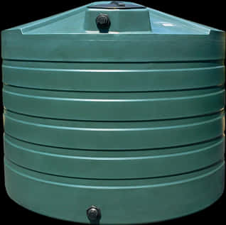 A Green Water Tank With A Black Background