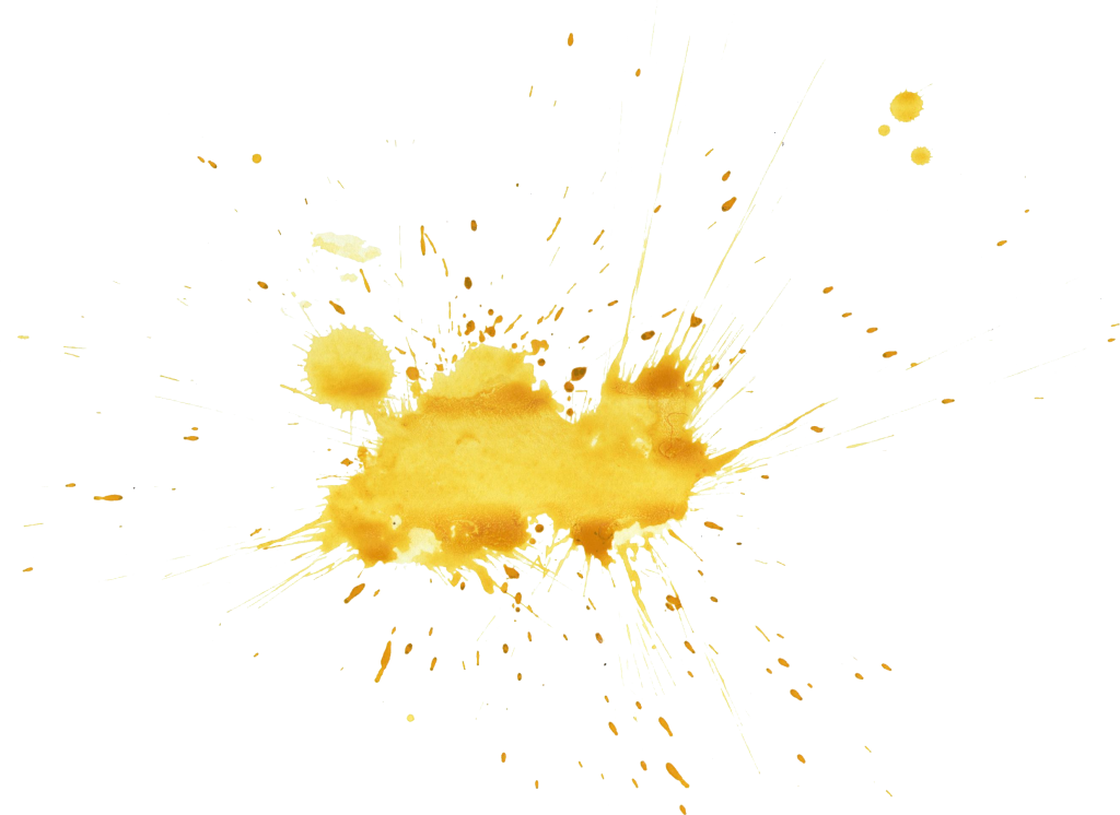 A Yellow Paint Splatter On A Black Background