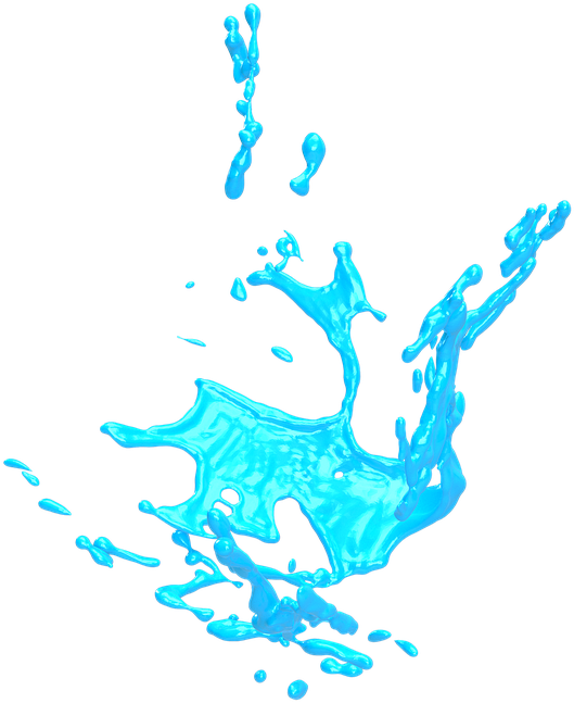 A Blue Liquid Splashing