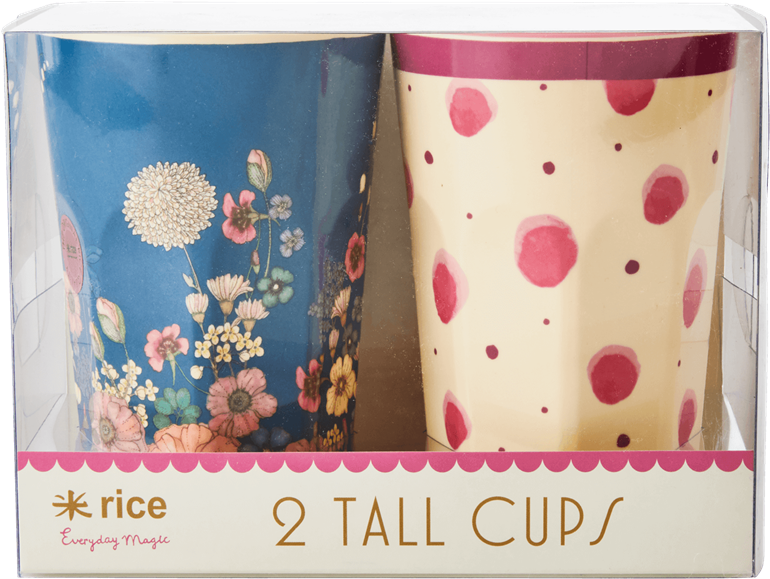 A Pair Of Tall Cups In A Box