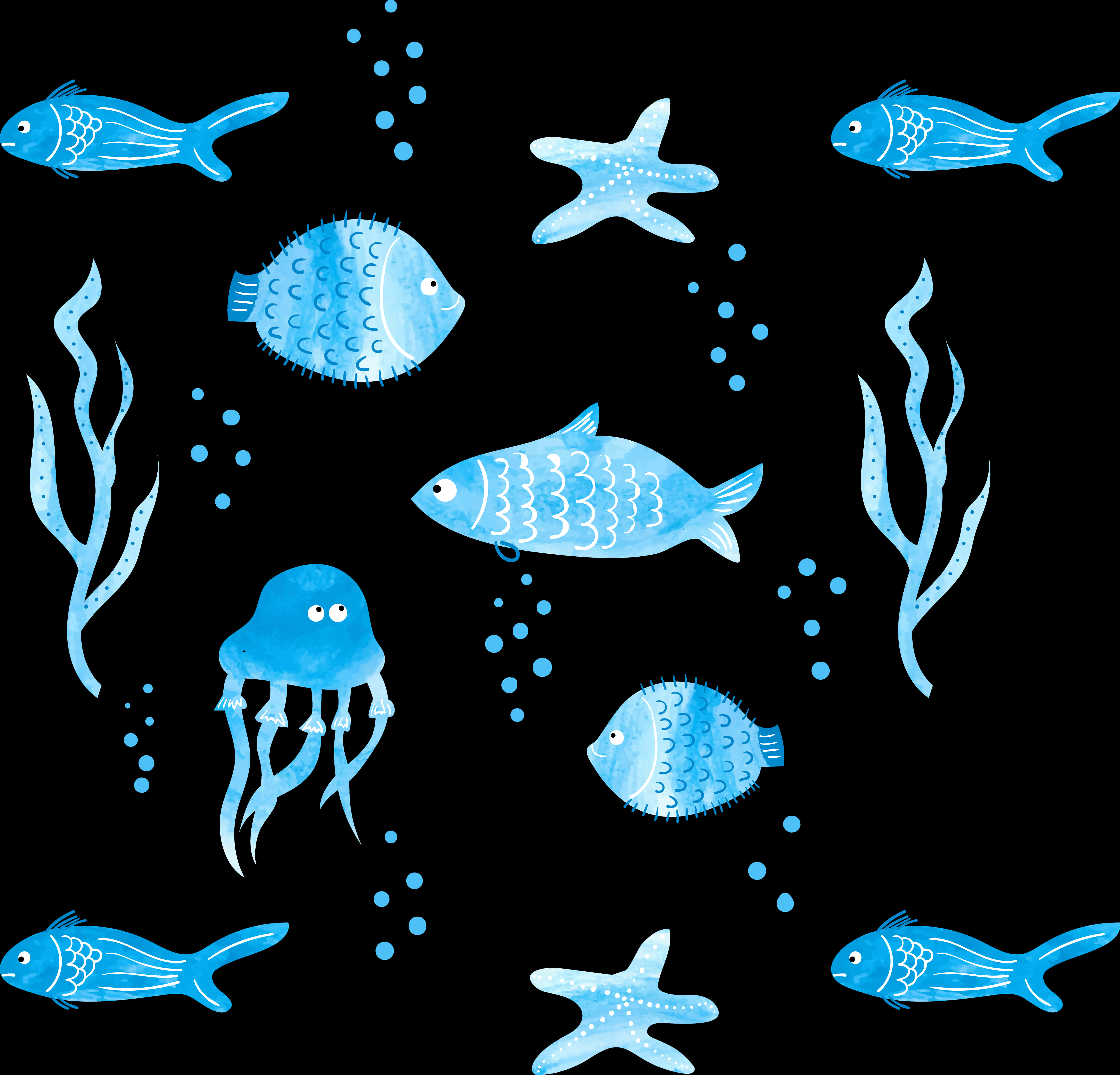 Watercolour Fish Illustrations