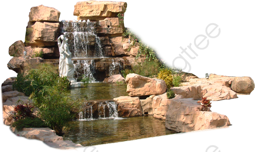 Waterfall - Waterfall With Pond Png, Transparent Png