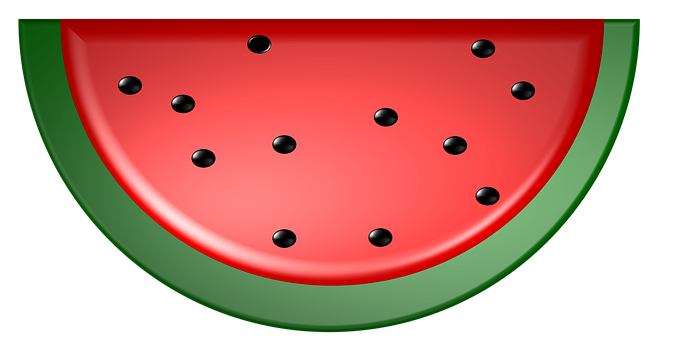 A Watermelon With Black Dots