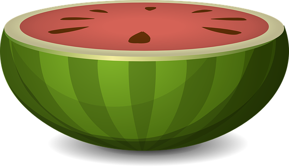 A Watermelon Cut In Half