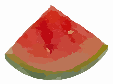 A Watermelon Slice On A White Background