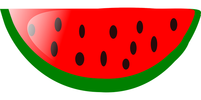 A Watermelon With Black Dots