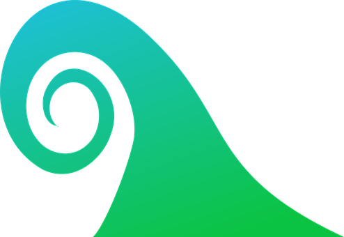 A Black And Green Swirly Spiral