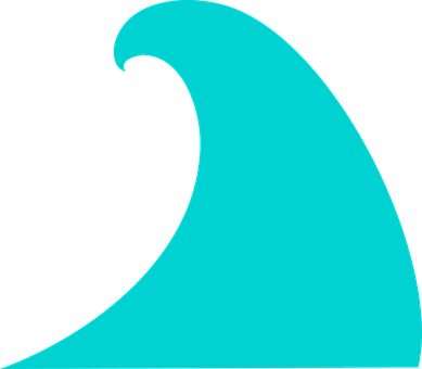 A Blue Wave On A Black Background